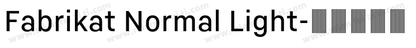 Fabrikat Normal Light字体转换